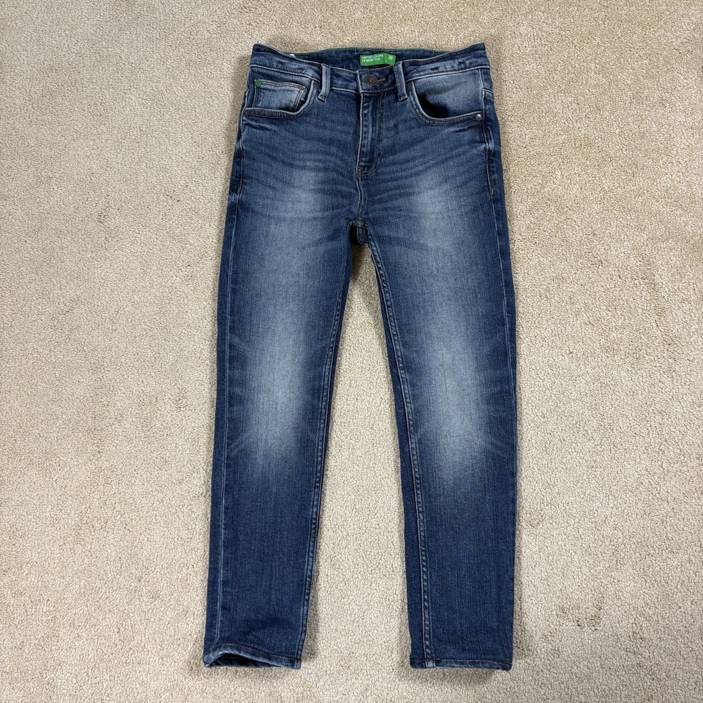 Benetton Jeans Women's Size 28 Blue Slim Low Crotch Skinny Casual Denim